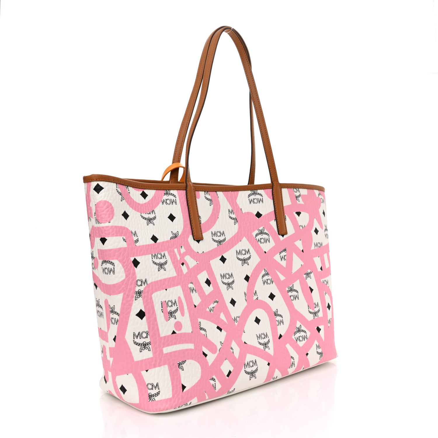 MCM X Eddie Kang Visetos Medium Reversible Shopper Tote White 5 of 19