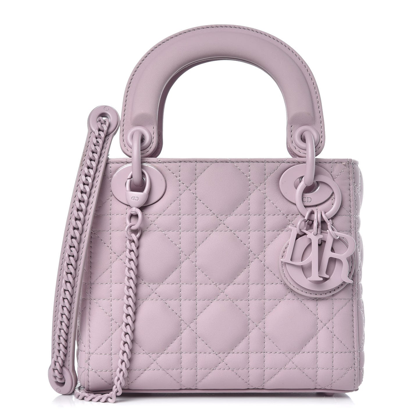 Ultra Matte Calfskin Cannage Mini Lady Dior Lavender