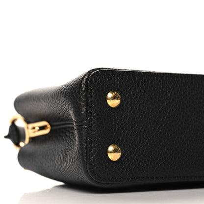 Louis Vuitton Taurillon Embellished Flower Crown Capucines Mini Black 9 of 10