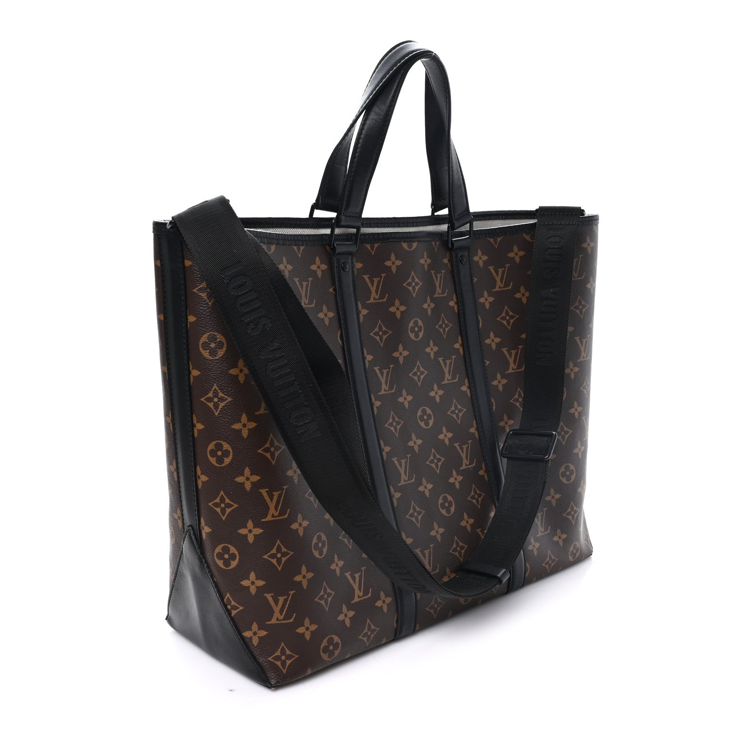 Louis Vuitton Monogram Macassar Weekend Tote GM 3 of 10
