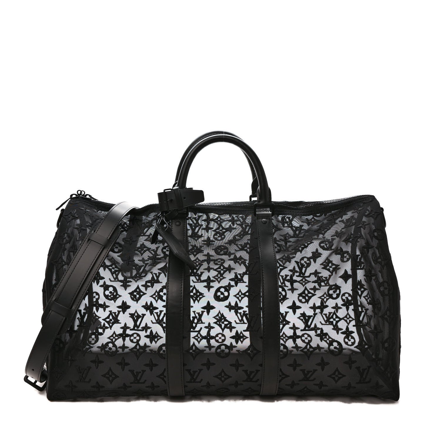Monogram See Through Keepall Bandouliere 50 Black