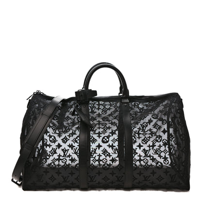 Louis Vuitton Monogram See Through Keepall Bandouliere 50 Black 1 of 11