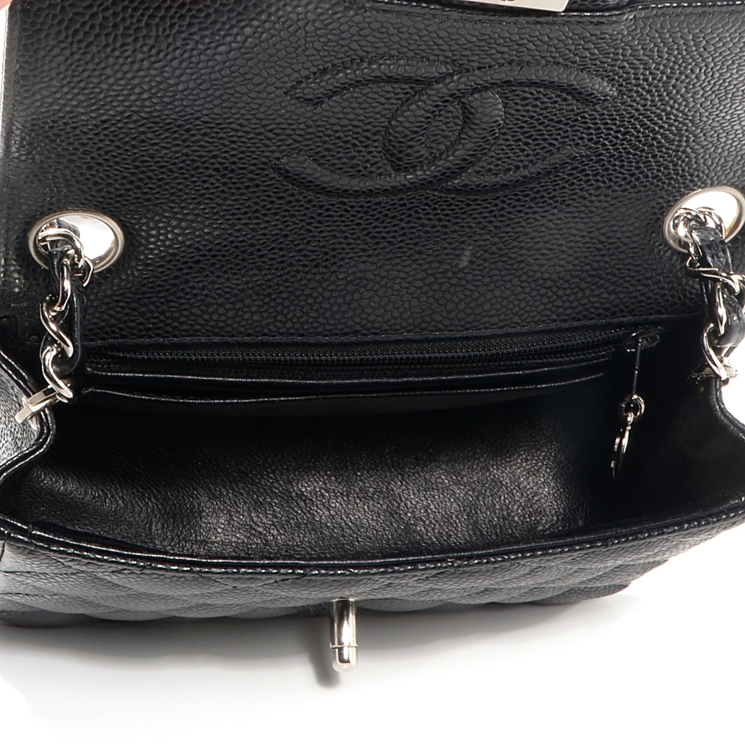 Chanel Caviar Quilted Mini Square Flap Bag Black 5 of 9