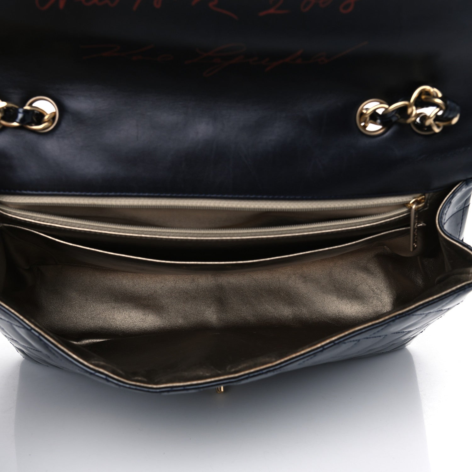 Chanel Patent Quilted Mobile Art Jumbo Single Flap Navy 4 of 7