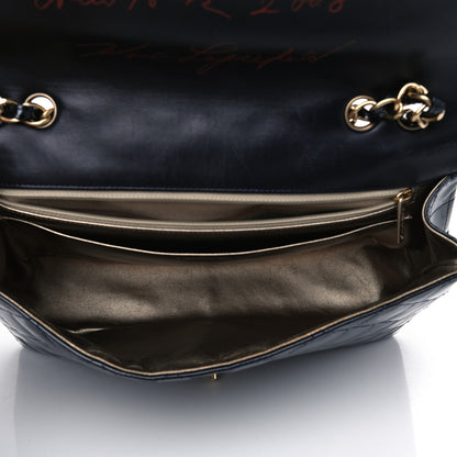 Chanel Patent Quilted Mobile Art Jumbo Single Flap Navy 4 of 7