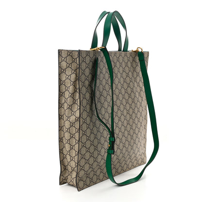 Gucci GG Supreme Monogram L'Aveugle Par Amour Print Vertical Tote Emerald Green 3 of 12