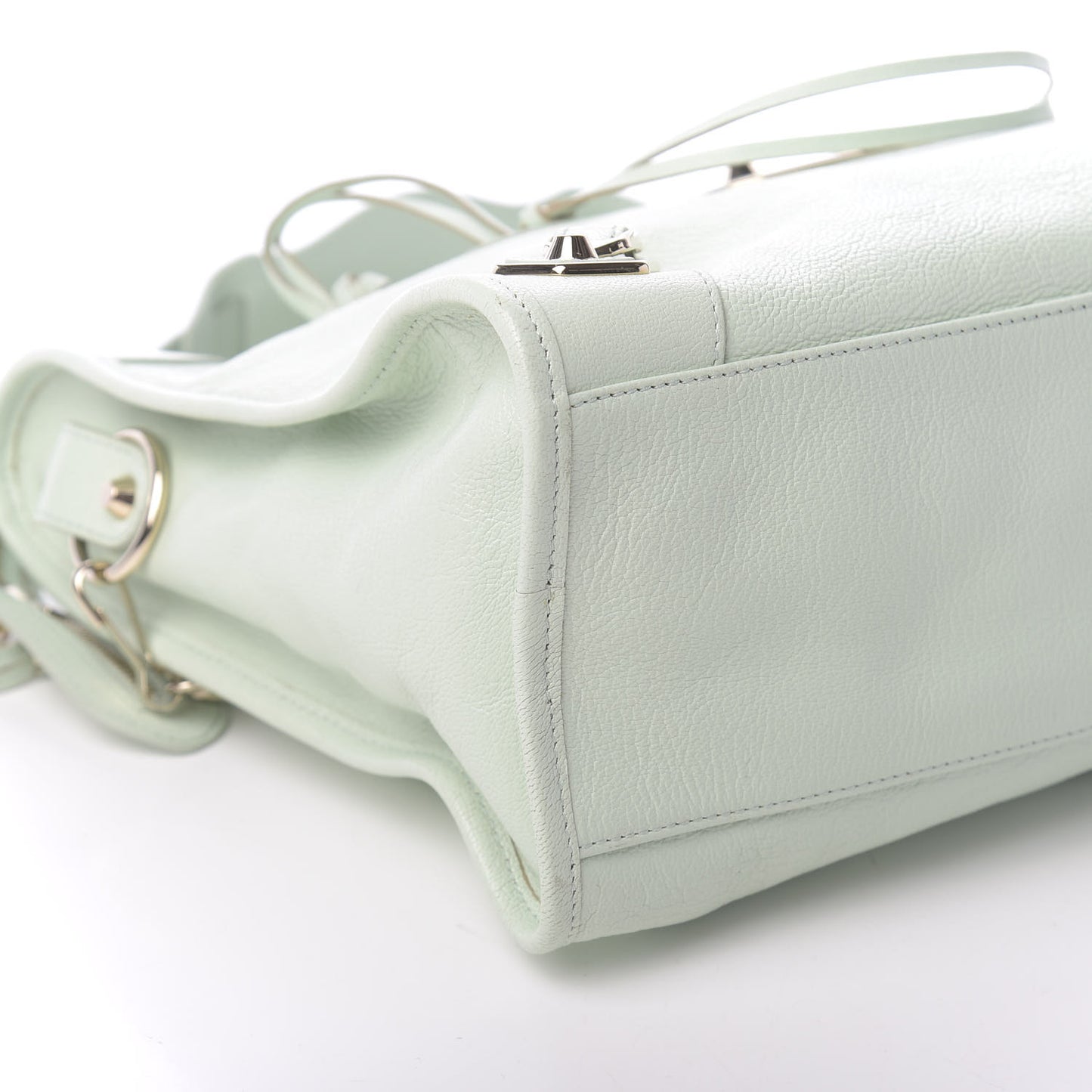 Chevre Gold Metallic Edge Hardware City Vert Anis