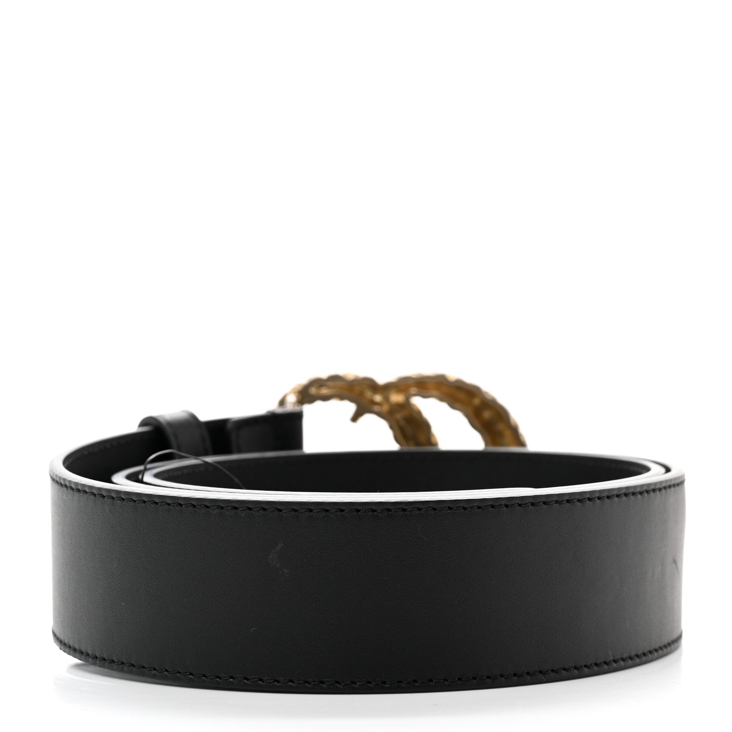 Gucci Moon Calfskin Scales Double G 40mm Belt 95 38 Black 2 of 5