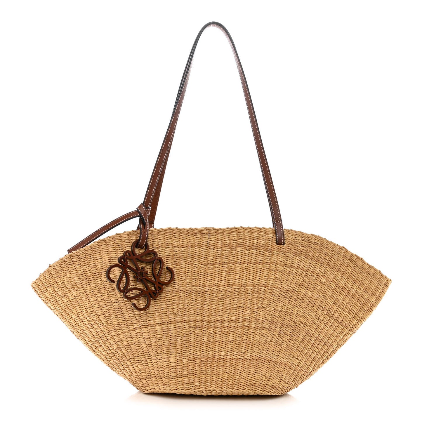 Calfskin Raffia Paulas Ibiza Small Basket Tote Bag Natural Tan