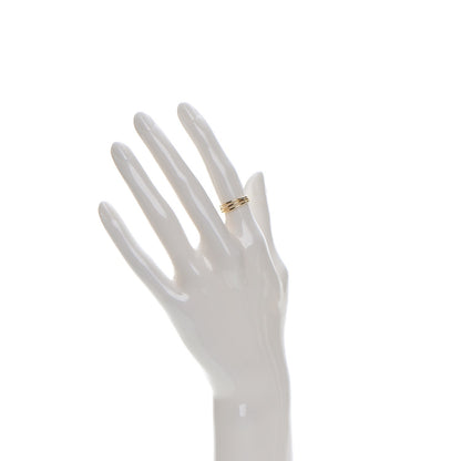 Tiffany 18K Yellow Gold Elsa Peretti 3 Row Wave Ring 4.5 2 of 4