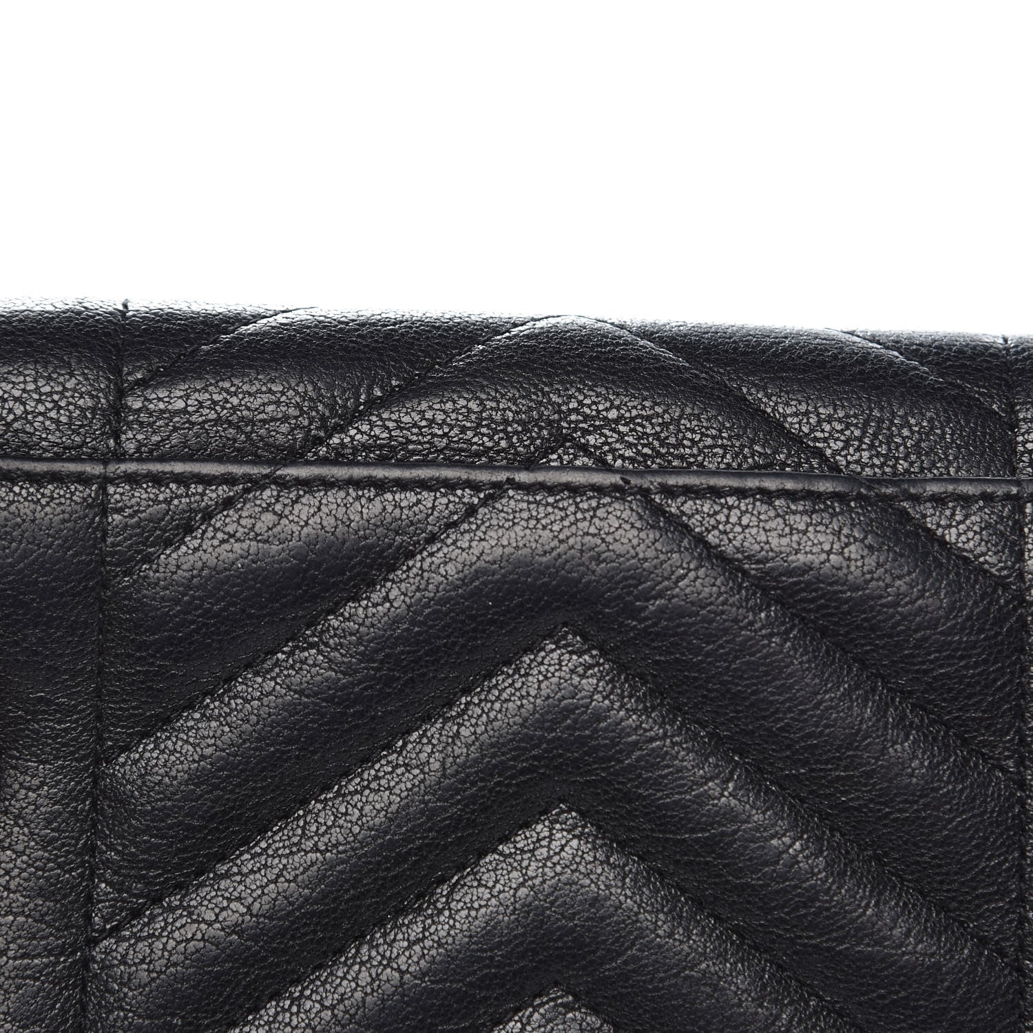 Saint Laurent Sheepskin Matelasse Monogram Rider Poncho Wallet on Chain Black 10 of 12