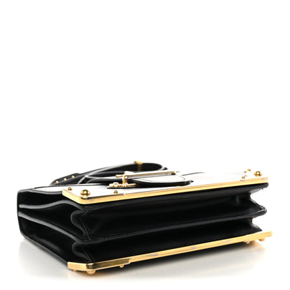 Prada City Calf Saffiano Cahier Bag Talco Black 4 of 12