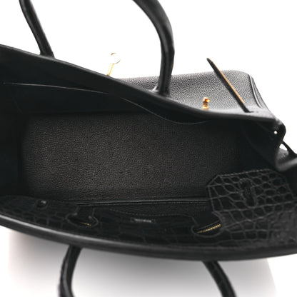 Hermes Togo Matte Alligator Birkin Touch 30 Black 5 of 13