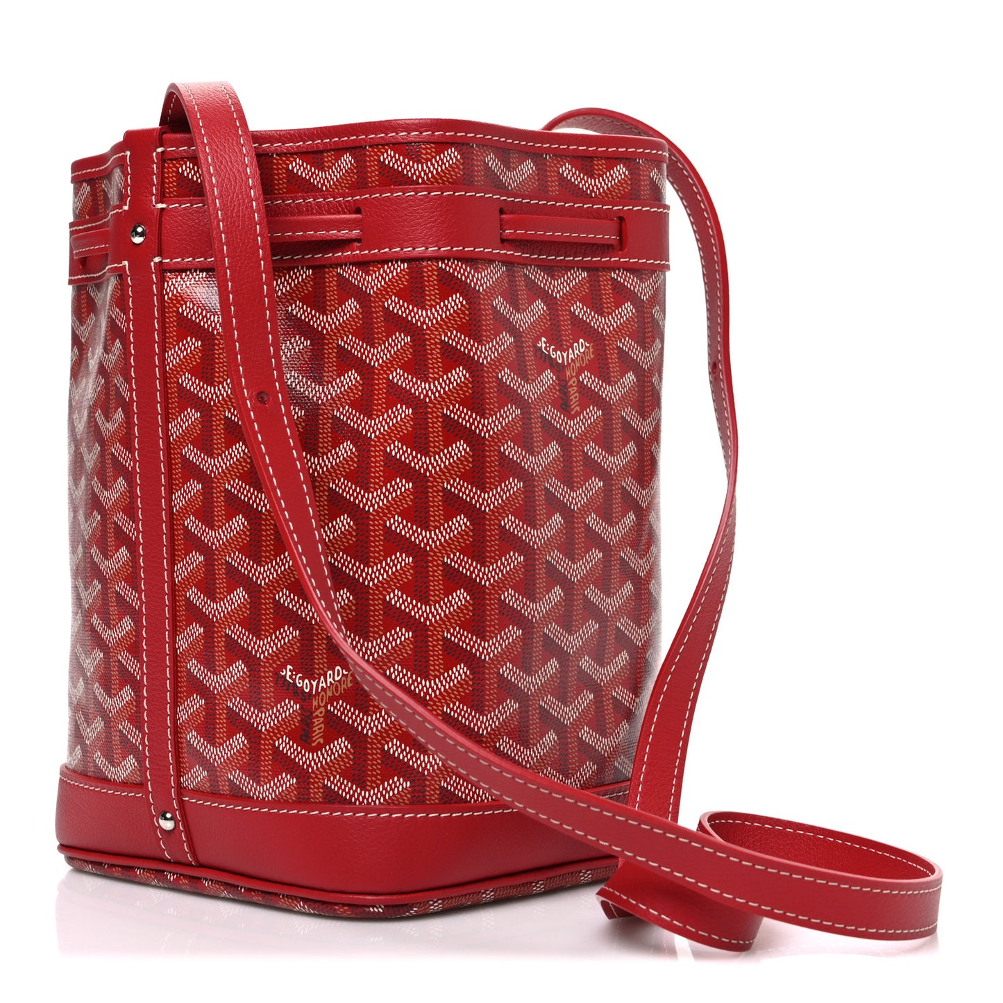 Goyardine Petit Flot Bucket Bag PM Red