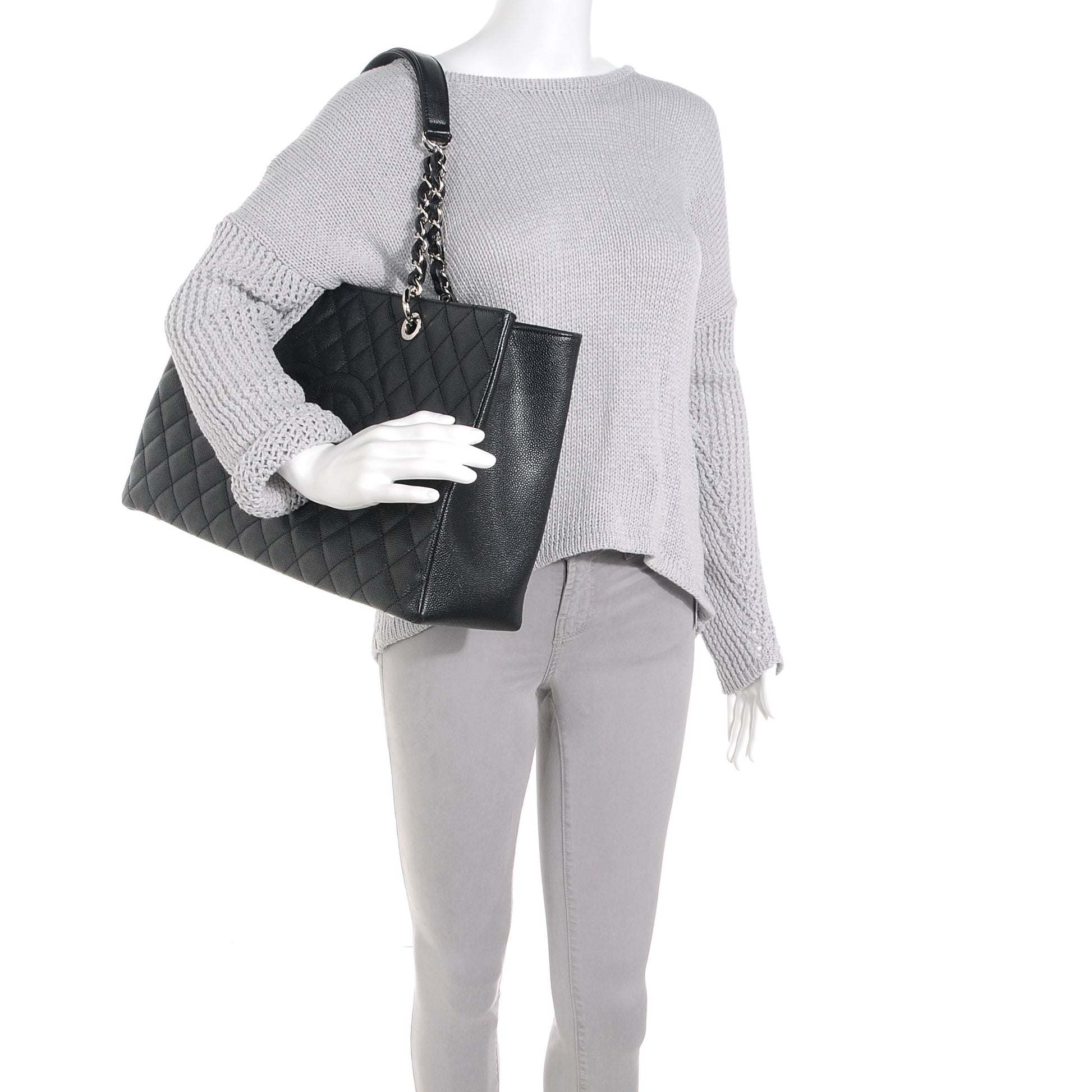 Chanel Caviar XL Grand Shopping Tote GST Black 2 of 7
