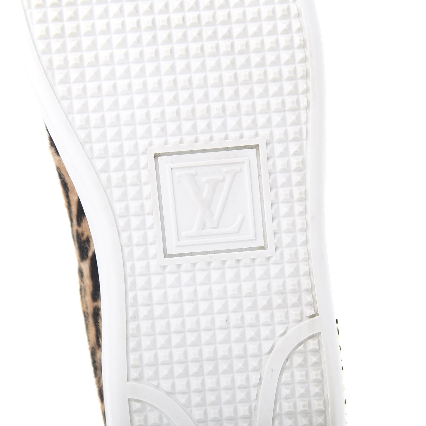 Calfskin Pony Hair Leopard Monogram Frontrow Sneakers 36.5