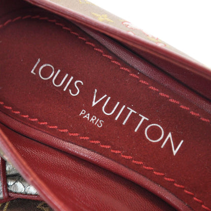 Louis Vuitton Satin Monogram Cherry Blossom Peep Toe Heels 36 6 of 9