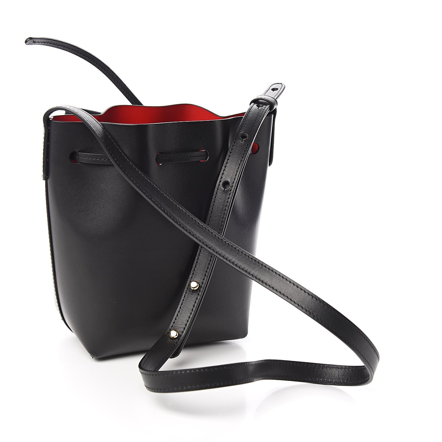 Mansur Gavriel Calfskin Mini Mini Bucket Bag Black Flamma 3 of 9