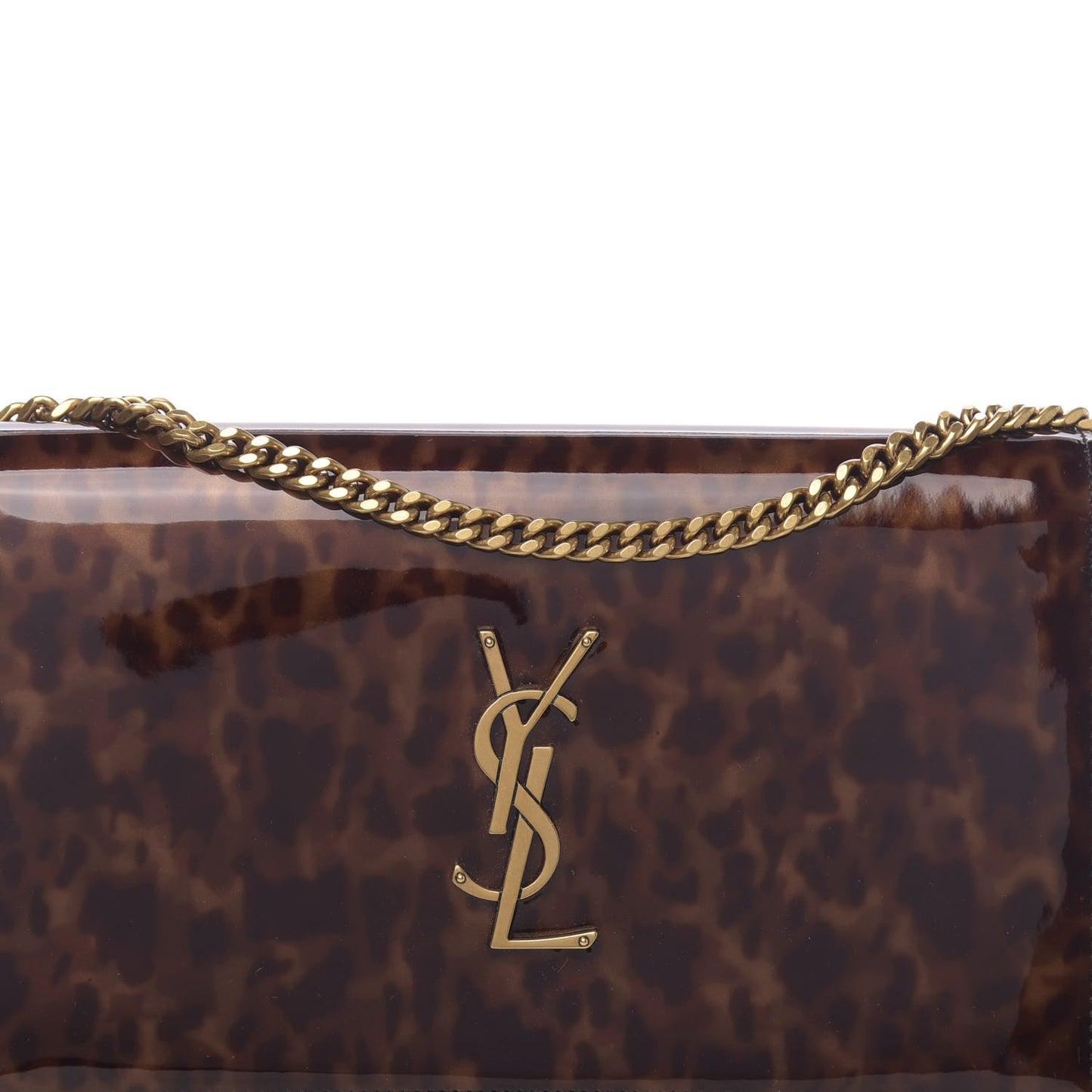 Patent Monogram Chain Wallet Tortoiseshell