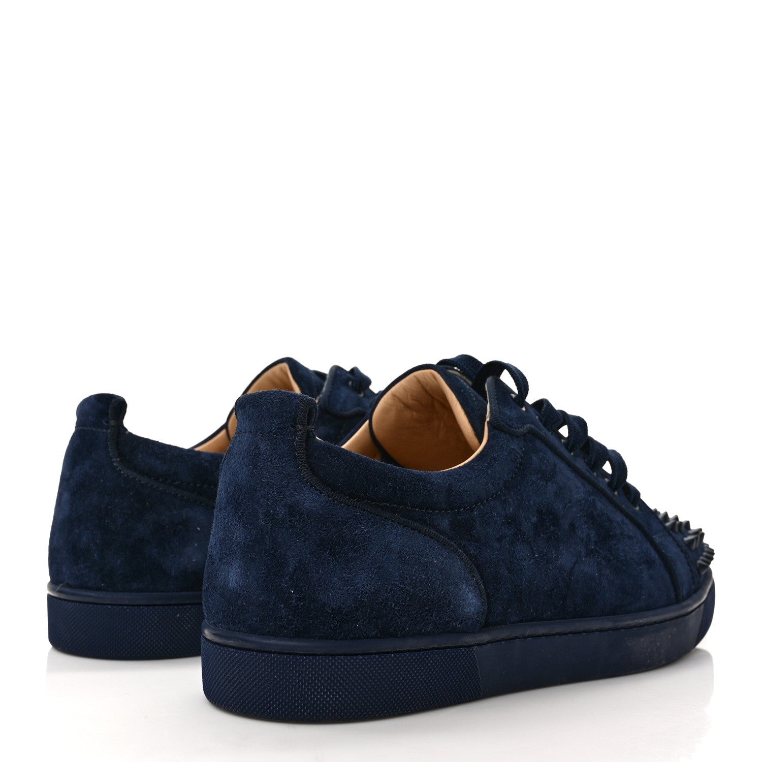 Christian Louboutin Suede Calfskin Mens Louis Junior Spikes Orlato Flat Sneakers 42.5 Blue 4 of 8