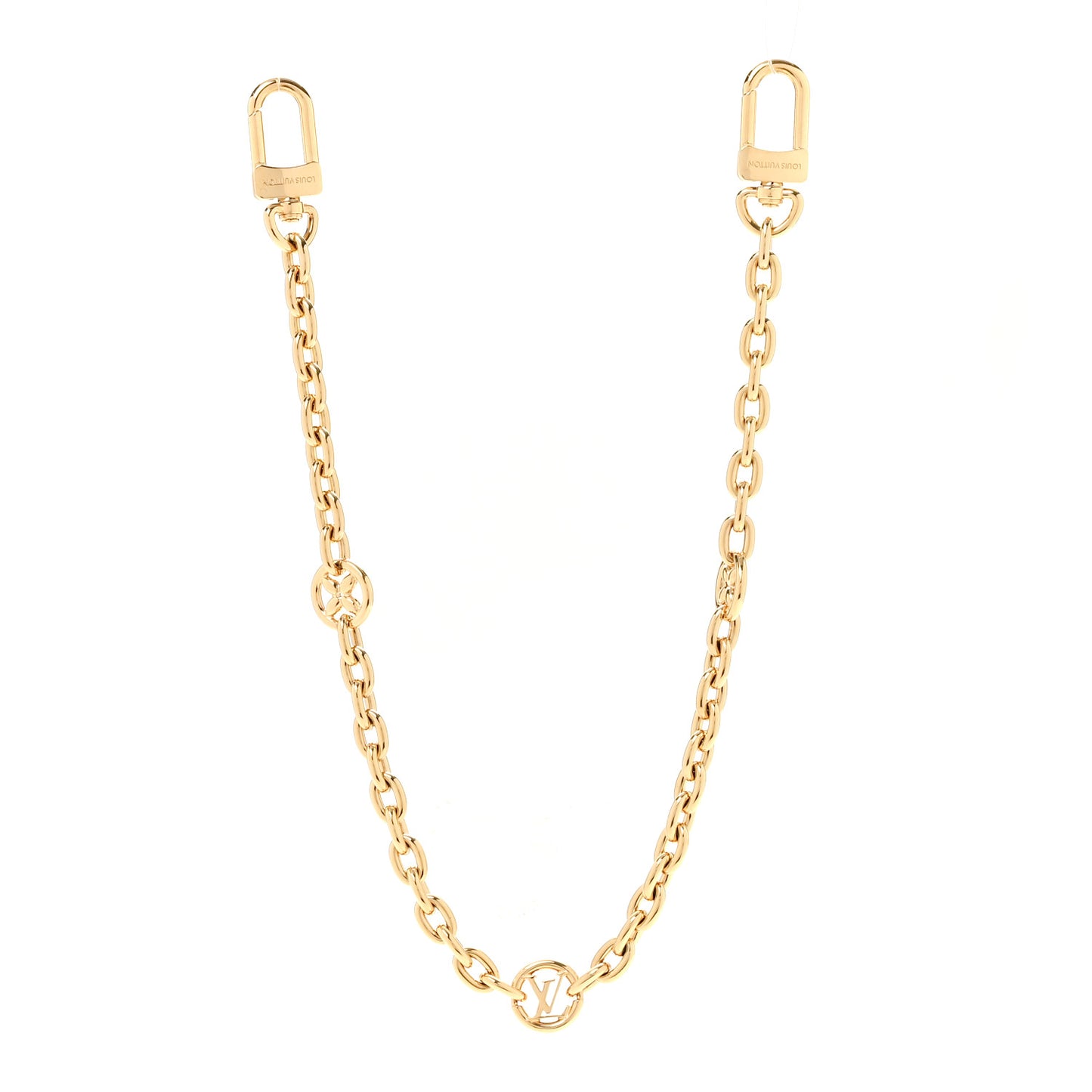 Metal LV Chain Bag Charm Gold