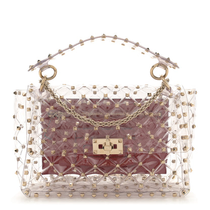 Valentino Garavani PVC Medium Rockstud Spike Shoulder Bag 1 of 11