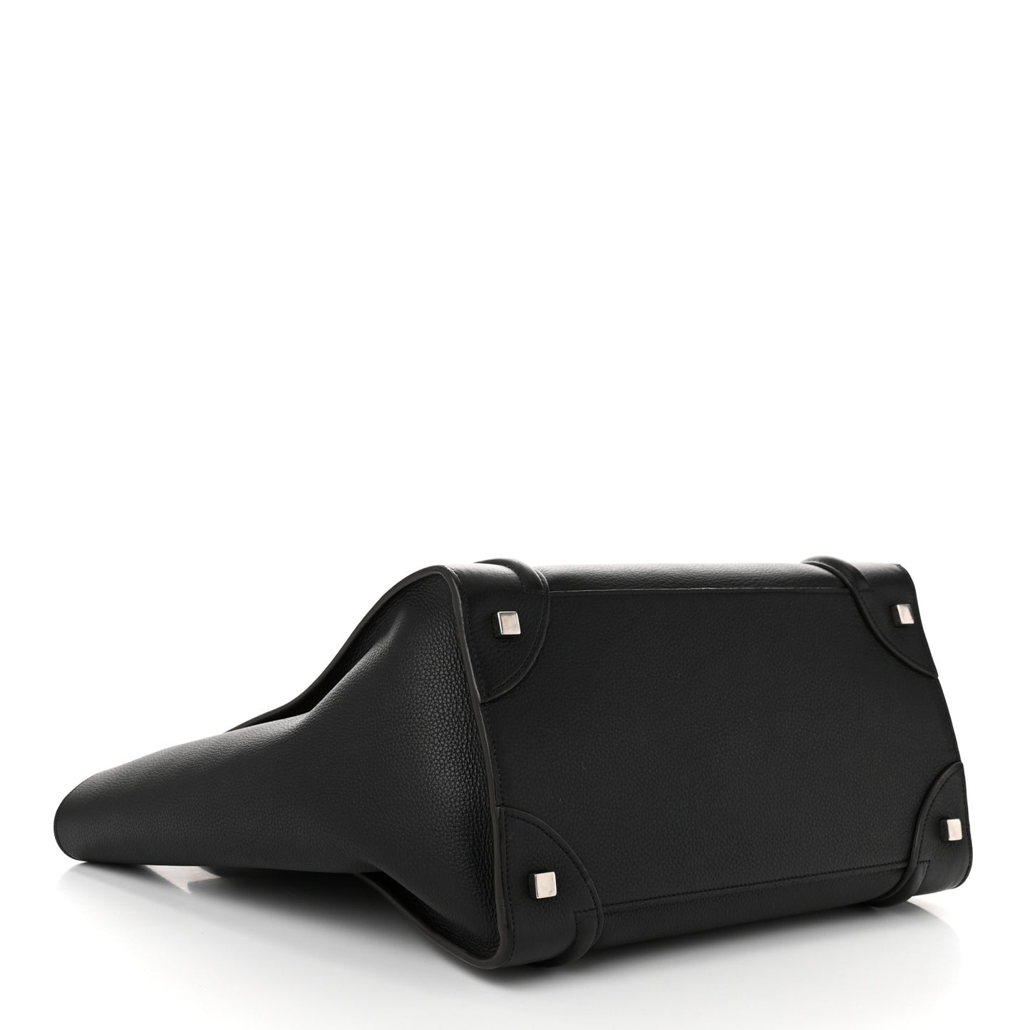 Drummed Calfskin Mini Luggage Black
