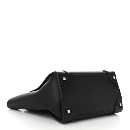 Celine Drummed Calfskin Mini Luggage Black 4 of 10