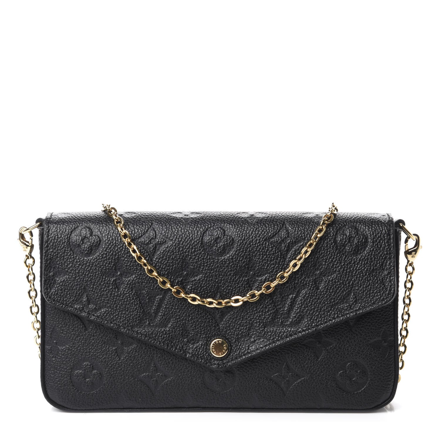 Louis Vuitton Empreinte Pochette Felicie Chain Wallet Black 1 of 12
