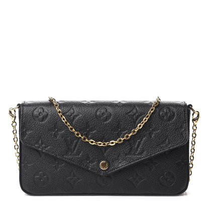 Louis Vuitton Empreinte Pochette Felicie Chain Wallet Black 1 of 12