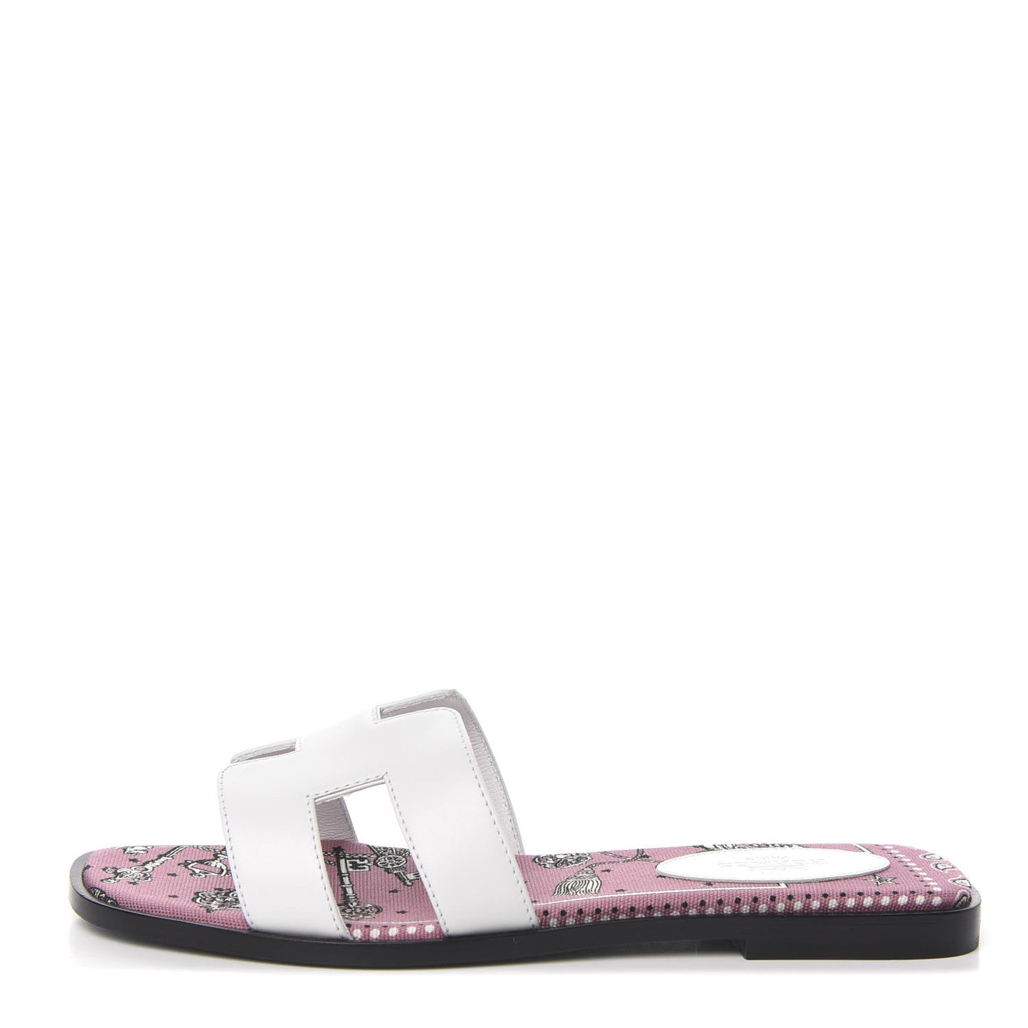 Box Calfskin Oran Sandals 37 White Bois De Rose