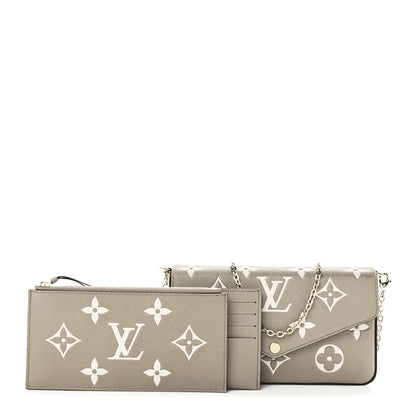 Louis Vuitton Empreinte Monogram Giant Felicie Pochette Tourterelle Creme 1 of 14