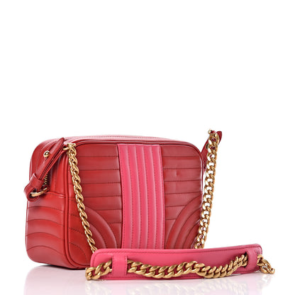 Prada Soft Calfskin Diagramme Crossbody Bag Fuoco Magenta 3 of 9
