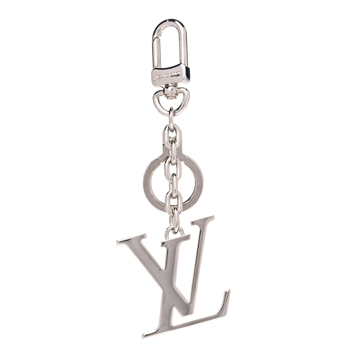 Louis Vuitton LV Facettes Bag Charm Key Holder Silver 1 of 3
