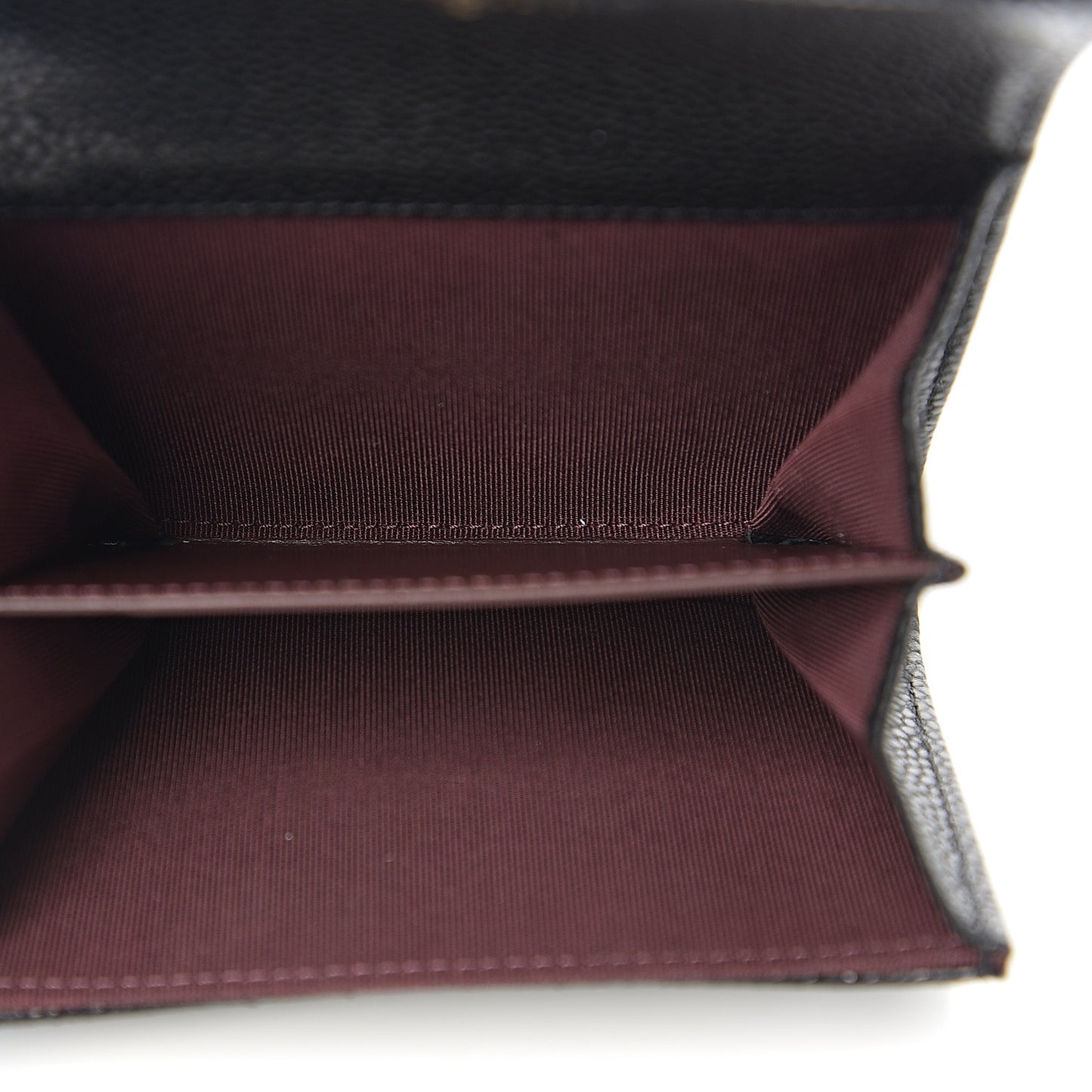 Caviar Quilted Flap Card Holder Wallet Black