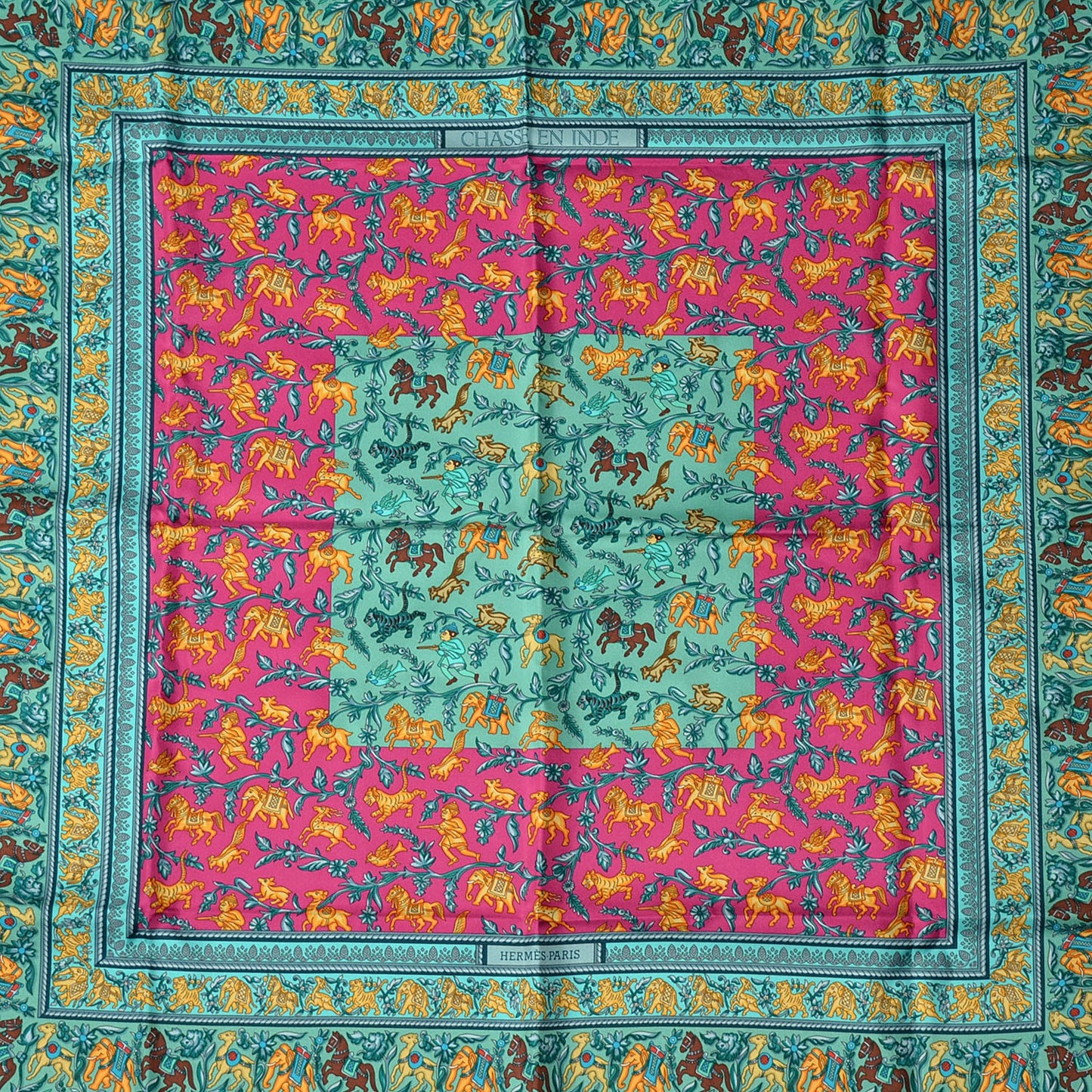 Silk Chasse En Inde Scarf 90
