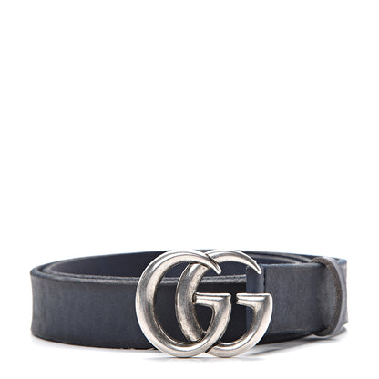 Gucci Cuoio Toscano Nickel Double G 30mm Belt 95 38 Blue 1 of 6