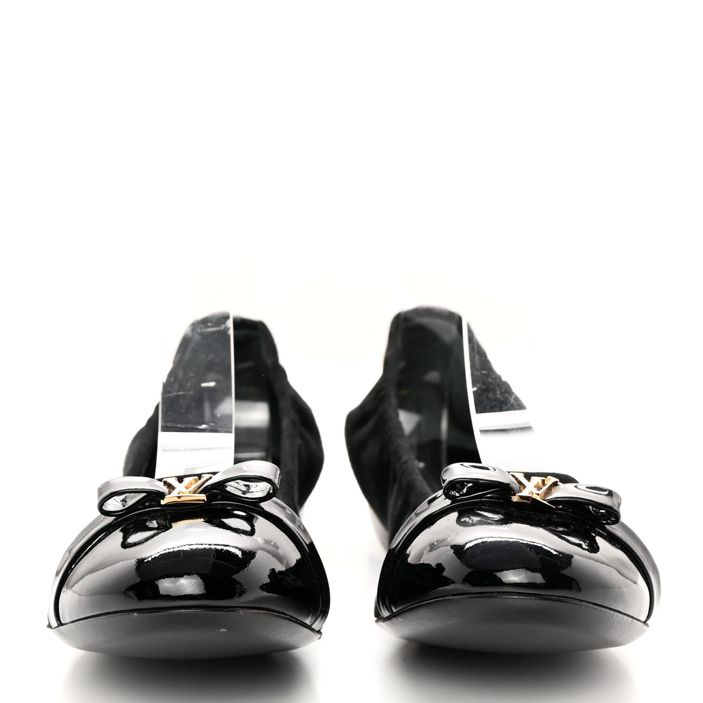 Patent Suede Elba Ballerina Flats 37.5 Black