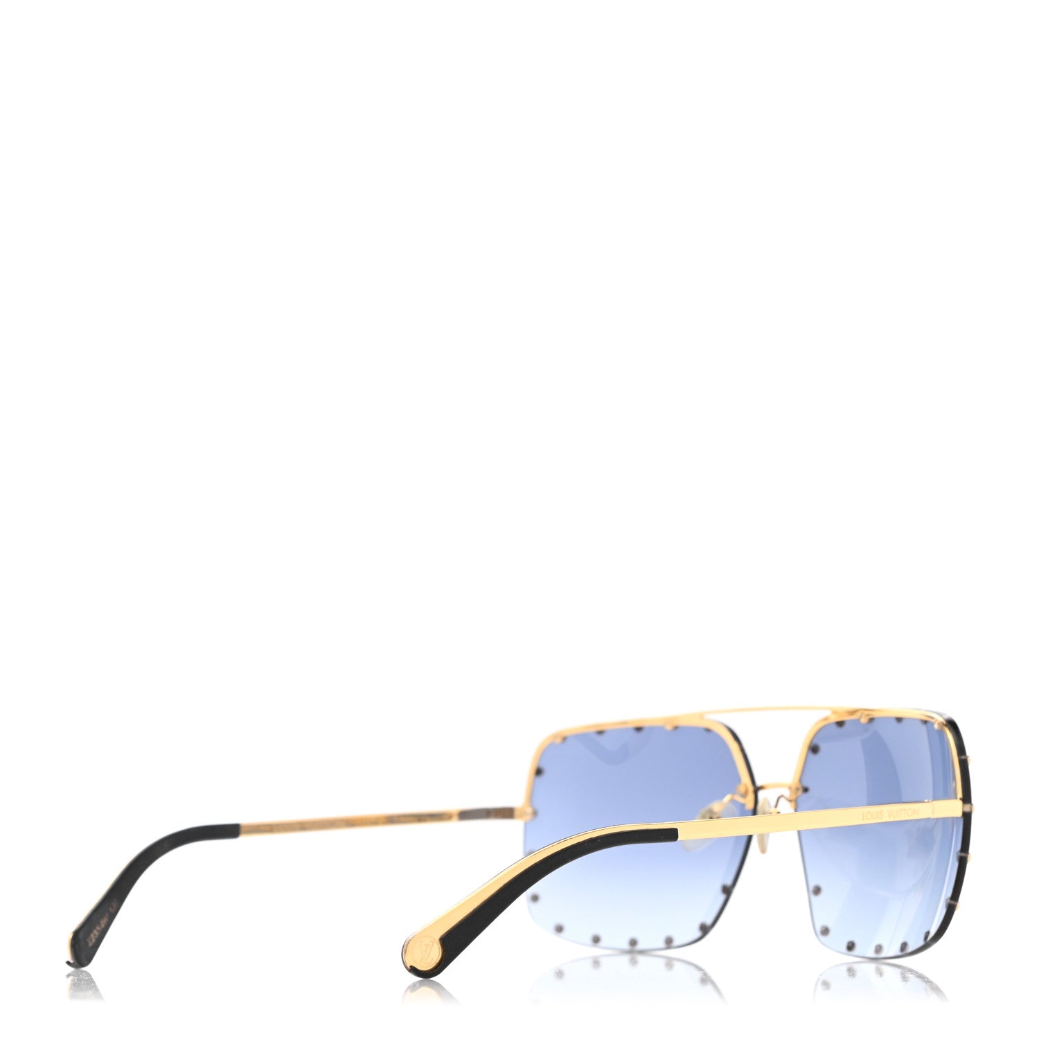 Louis Vuitton The Party Square Sunglasses Z2354E Blue 4 of 8