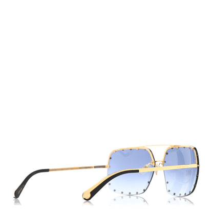 Louis Vuitton The Party Square Sunglasses Z2354E Blue 4 of 8