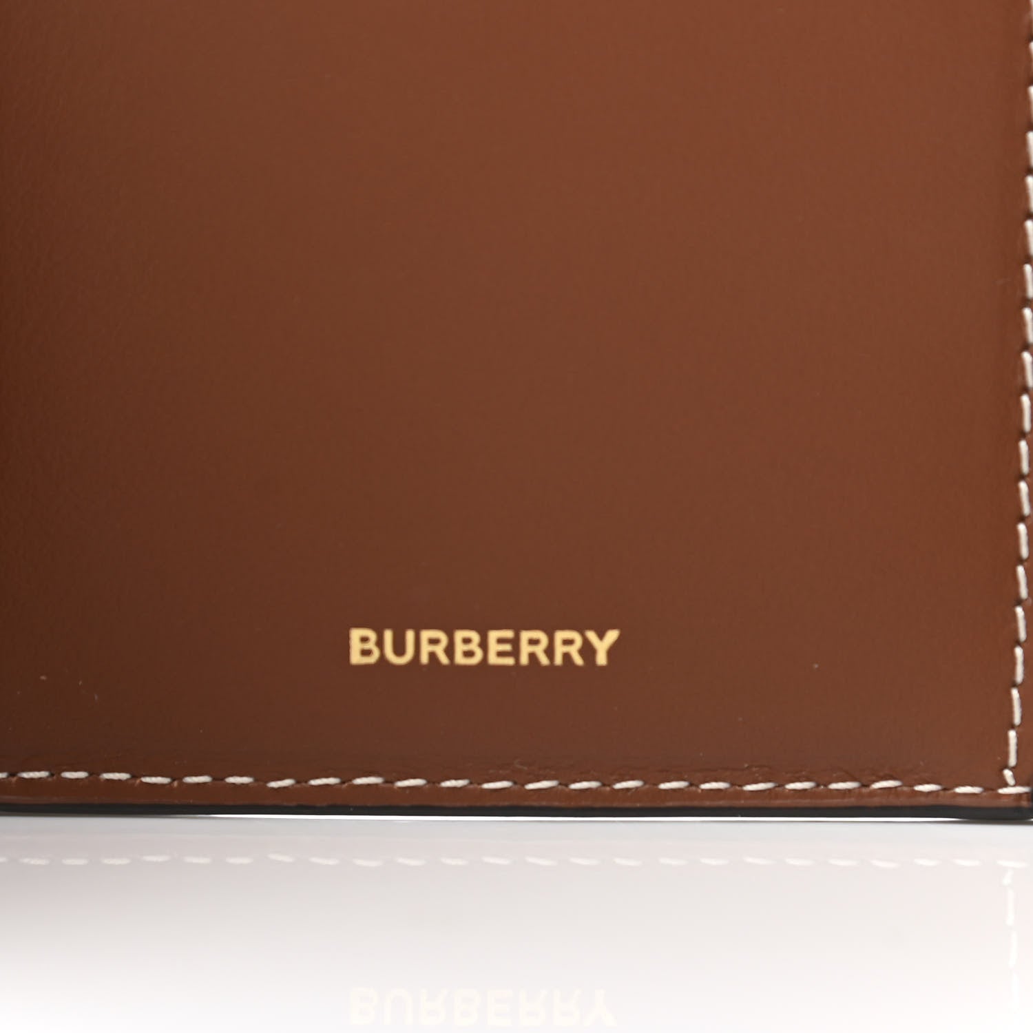 Burberry Grainy Calfskin Vintage Check Small Folding Wallet Archive Beige Tan 6 of 7