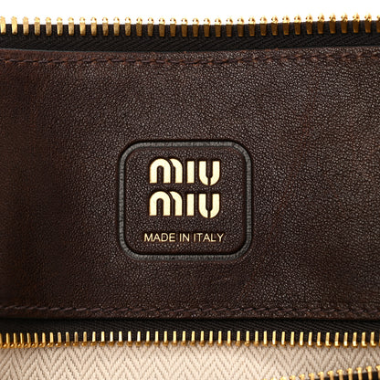 Miu Miu Nappa Aviator Regular Aventure Bag Briarwood 6 of 9