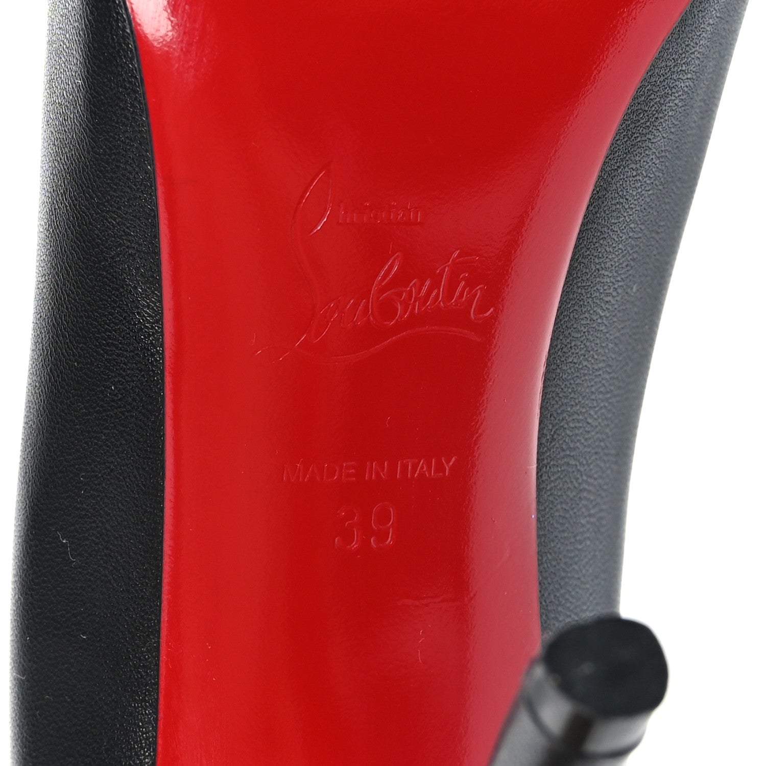 Christian Louboutin Nappa Apostrophy 100 Pumps 39 Black 6 of 7