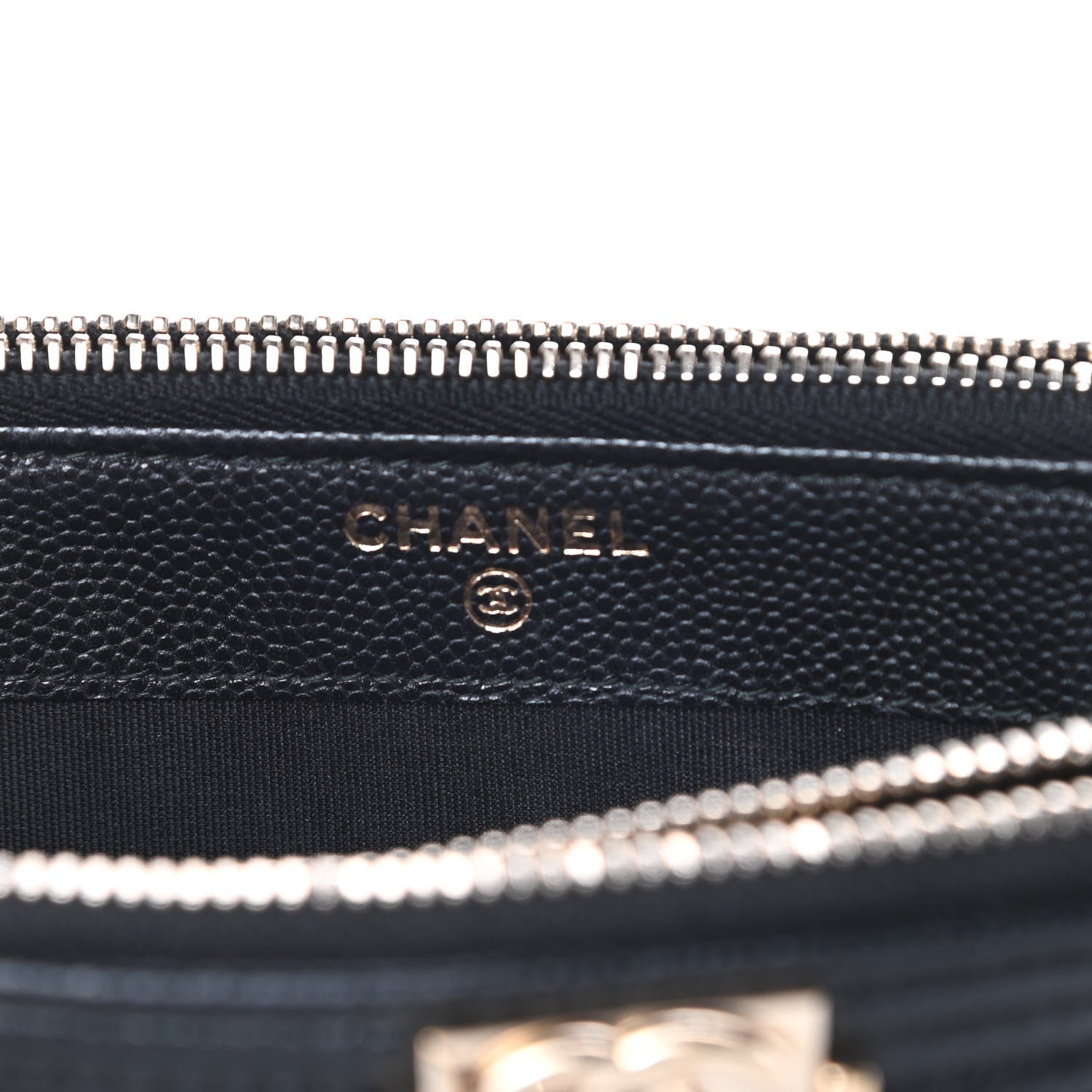 Chanel Caviar Quilted Small Boy Clutch With Chain Black 8 of 17