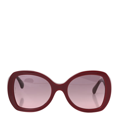 Chanel Acetate Metal Butterfly Sunglasses 5531-A Red 2 of 7