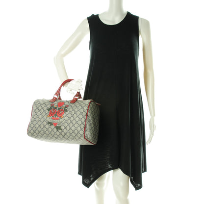 Gucci GG Plus Monogram Tattoo Heart Medium Joy Boston Red 2 of 9