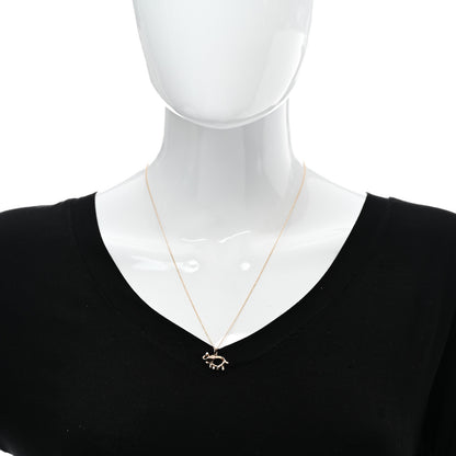 Tiffany 18K Rose Gold Diamond Save The Wild Elephant Pendant Necklace 2 of 6