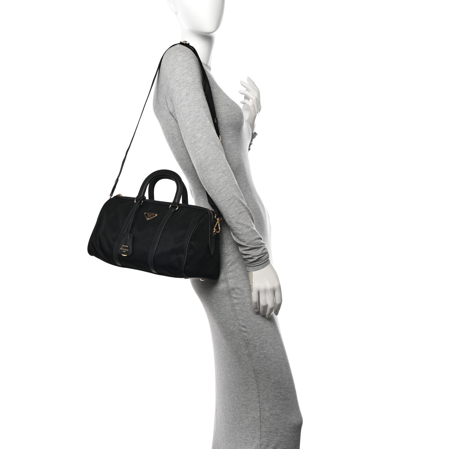 Prada Re-Nylon Saffiano Medium Re-Edition 1978 Top Handle Bag Black 2 of 10
