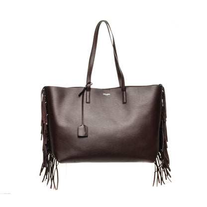 Saint Laurent Calfskin Large Fringe Shopping Tote Amaranto 1 of 8