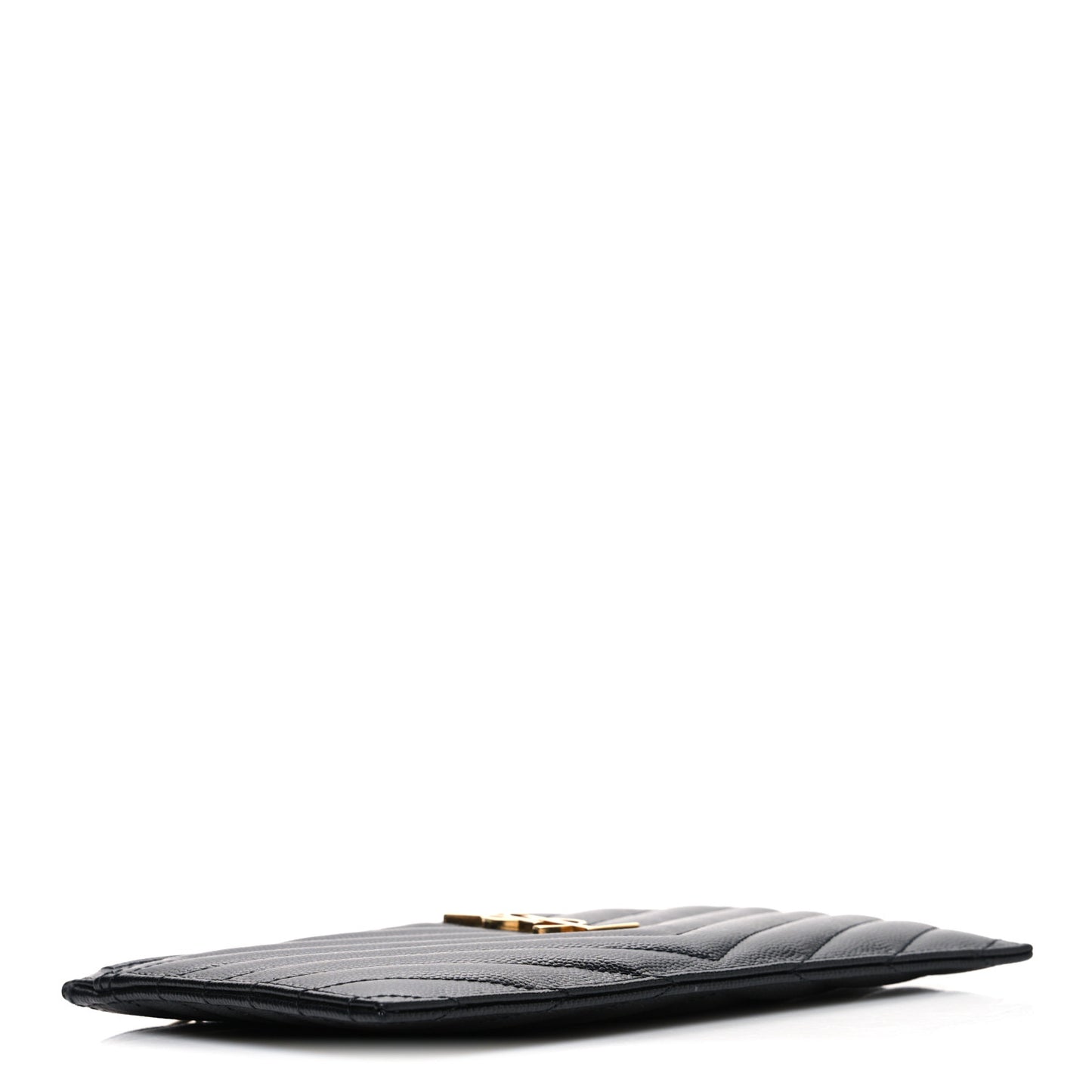 Grain De Poudre Chevron Monogram Bill Pouch Black